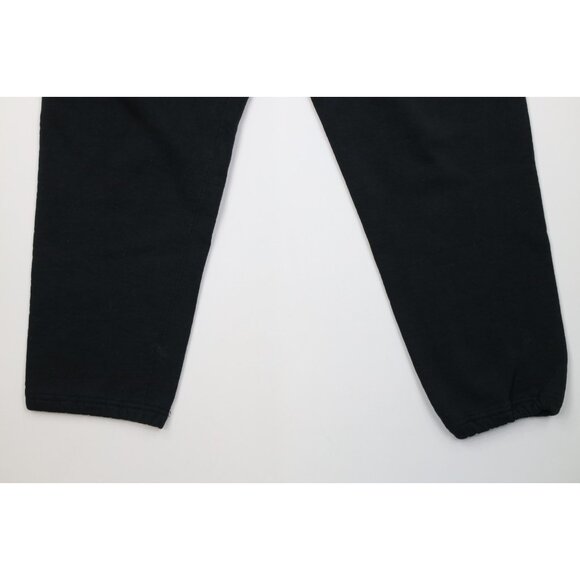 Vintage 90s Streetwear Mens Large Distressed Blank Sweatpants Joggers Black USA - Picture 4 of 16